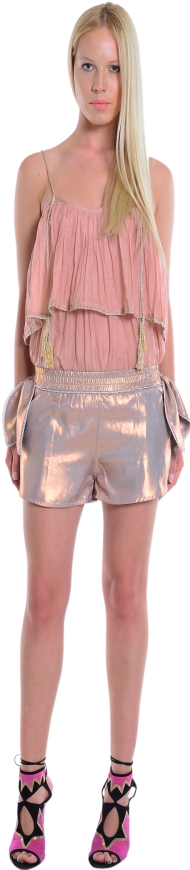 carla liquid gold shorts